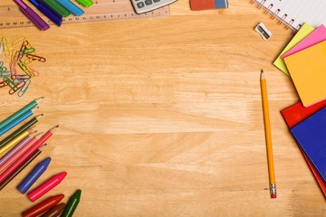 Poster - Overhead shot of pupils desk