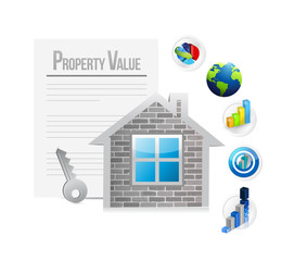 Wall Mural - property value illustration design