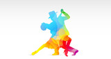 ballerini di tango, colori, fantasia, danza, ballerini, tango
