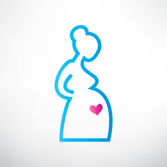 Wall Mural - pregnant woman symbol