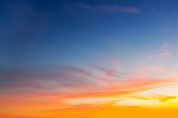 blue and orange sky