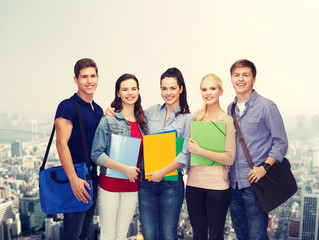 Wall Mural - group of smiling students standing