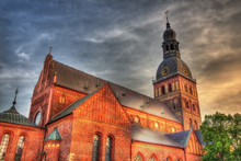 Evening View Of Riga Cathedral - Latvia