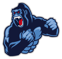 Wall Mural - angry big gorilla