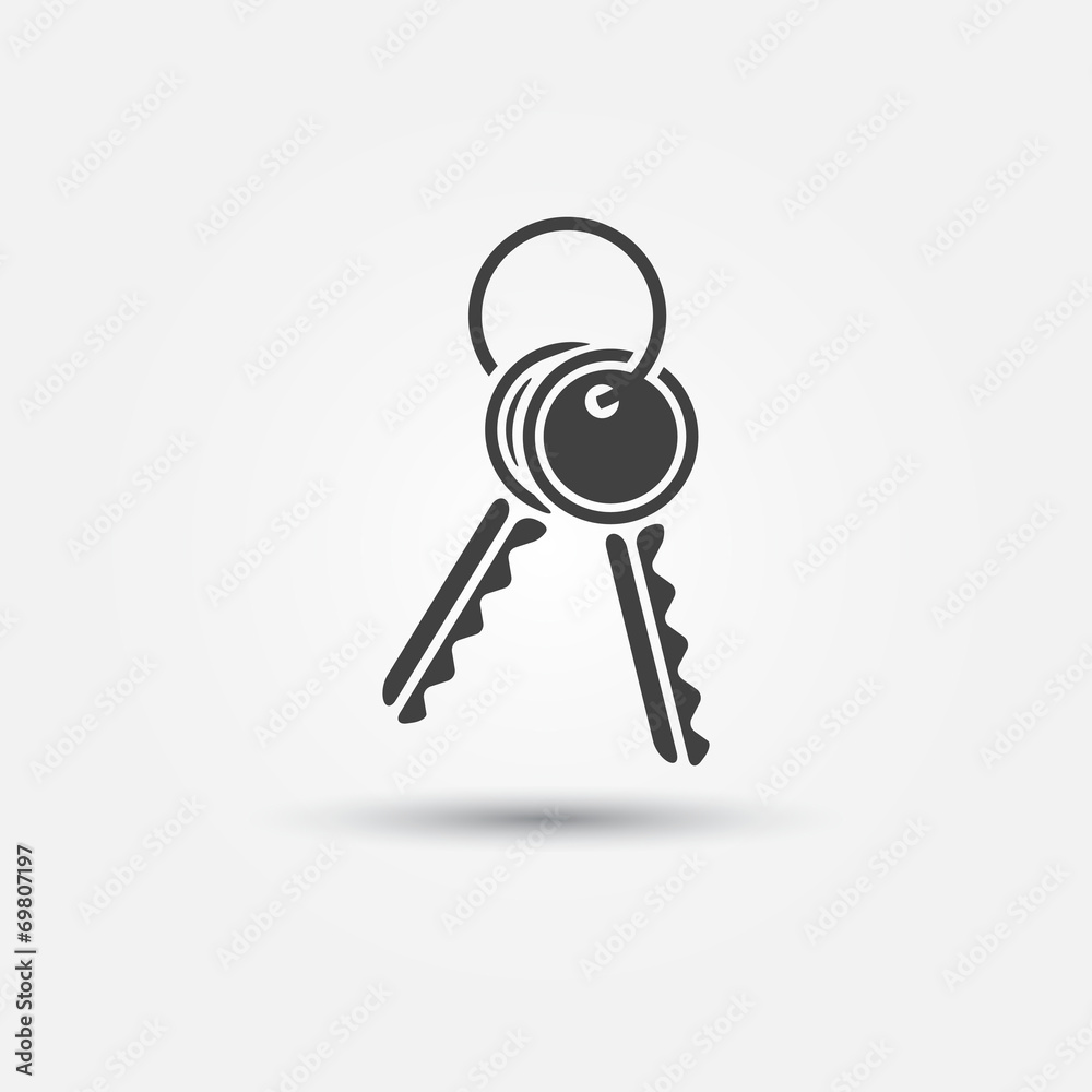 Vector keys icon - simple key symbol Stock Vector | Adobe Stock