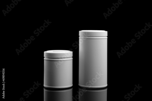 Fotografia Supplements and Vitamins Bottles and Containers