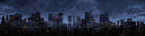 Fototapeta Miasto - Night city panorama