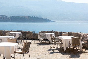 Wall Mural - Sea view terrace of the luxury hotel