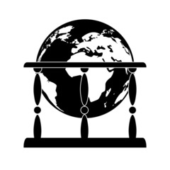Wall Mural - Retro globe icon