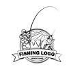 Fishing logo, bass logotype