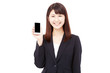 © siro46 - スマートフォンを見せて笑うビジネスウーマン