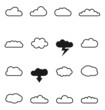 Vector cloud shapes set