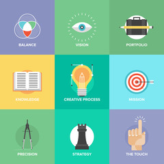 Aufkleber - Creative design elements flat icons