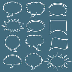 Canvas Print - hand-drawn speech bubbles