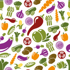 Wall Mural - vegetable seamless pattern