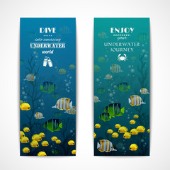 Sticker - Diving vertical banners