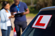© michaeljung - learner driver and instructor behind a car