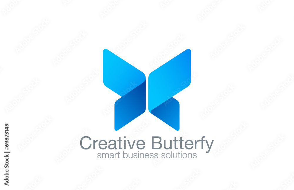 Butterfly Logo vector design corporate business template - obrazy, fototapety, plakaty 