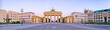 Leinwandbild Motiv Brandenburg Gate in panoramic view, Berlin, Germany