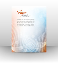 Poster - business flyer template, cover design with shiny effect