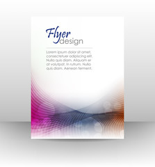 Poster - business flyer template, cover design with shiny effect