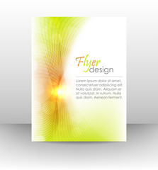 Poster - business flyer template, cover design with shiny effect