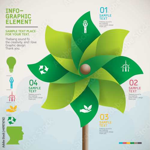 Fotografia, Obraz Pinwheel INFO-GRAPHIC element , Vector