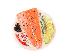 Sticker - Salmon fillet with lime and rosemary.