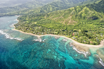 Canvas Print - kauai napali coast aerial view