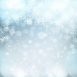 © antartstock - Christmas background with snowflakes and lights. Vector image