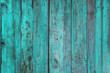 painted old wooden wall. cyan background