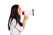 © WavebreakMediaMicro - Young woman shouting through megaphone