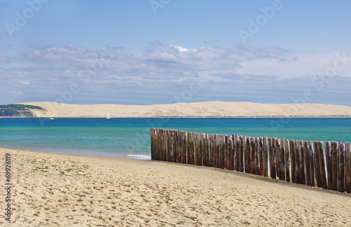 Fotografía Plage du cap Ferret, vue sur la dune du Pilat