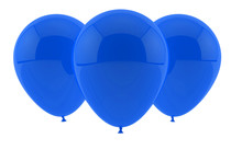 Three Blue Party Balloons