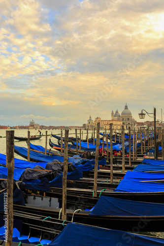 Obraz w ramie Gondolas in Venice, Italy