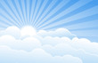 Sky with clouds vector