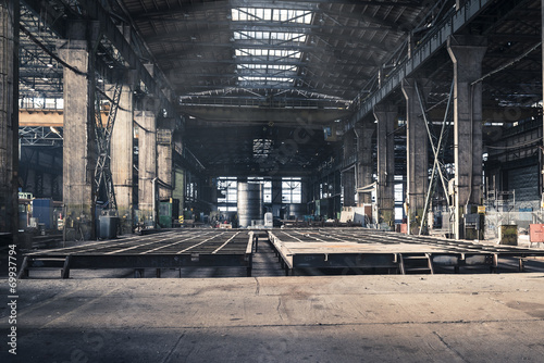 Obraz w ramie Iron workshop of shipyard