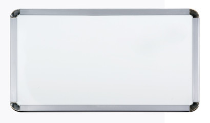 Wall Mural - Empty whiteboard (magnetic board) isolated on white