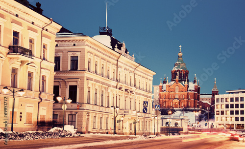 Fotografía Evening in Helsinki - view from Market Square