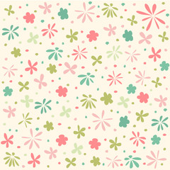 Canvas Print - Seamless floral pattern, wallpaper