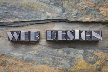 Canvas Print - web design in metal type