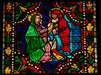 Fototapete - Mother Mary and Elizabeth - The Visitation
