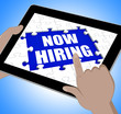 Now Hiring Tablet Means Job Vacancy And Recruitment