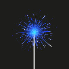 Wall Mural - vector modern fireworks on black background