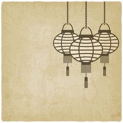 Wall Mural - Chinese lantern old background
