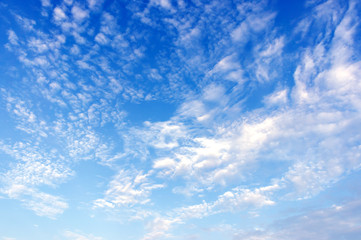 Wall Mural - bright blue sky with clouds