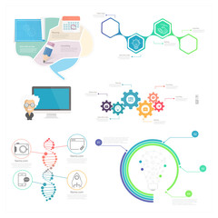 Wall Mural - Set of Infographic elements for business slide presentations