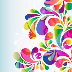 Poster - Abstract colorful arc-drop background.