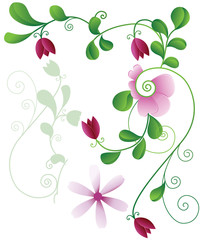 Sticker - Flower elements of the pattern