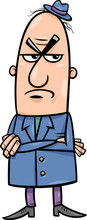 Angry Man Cartoon Illustration